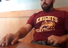 Bearded Bro Public Jerk Off in A Coffee Shop 7