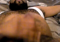 Me demonstrating off Wooly Pecs and Tummy while Tugging Off