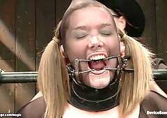 Big Boobed bound lesbian in extreme devices