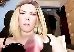 Sexy Transgirl Jessica Bloom Dominantes U With Her Giant Palpitating Weenie And Cum