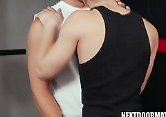 Gay jocks fucking in gym