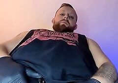 Solo male Wolfgangwhite indulges in thick cock masturbation with some dirty talk