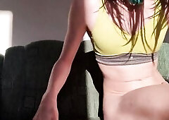 Crossdresser trying on ally underclothes Ashley Craving