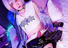 Honkai: Star Rail – Cute Large-Shlong Femboy Silver Wolf Cosplay Gets Banged to Cum