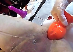 A submissive guy gets his ass hole worked by mistress