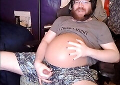 Give birth, contractions, gay electro stimulation