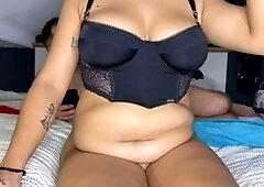 Live show - beautiful Colombian Dancinmagica gets creampied and squirts afterwards