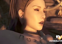 3d Milf Takes A Rough Pounding & Climaxes Loud On The Floor With Car Toon