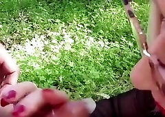 Sissy Alina with a bare ass walks in public and gets fucked.