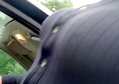 Horny carpark wank stockings pantyhose panties heels cumshot