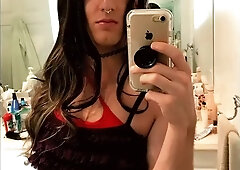 Crossdresser Spinning Her Eyes (Loop)