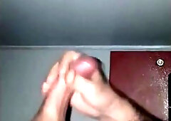 Sex shop video booth jerk off. Big cum shot. Rope 4