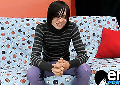 Miles jerks & plays before blowing his sweet butt load