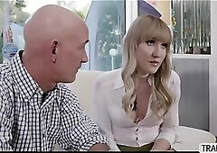 TS Lena spreads butt for some bareback