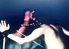 DONNIE RUSSO GETS A BLOW JOB THROUGH A GLORY HOLE