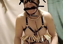 2026 01 08 Slave F ponygirl belt slap clamps