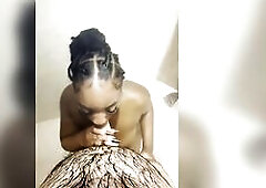 Hawt Ebony Angel Drinks Void urine!