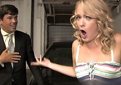 Thick Negro Stretching Young Blonde In Pantyhose