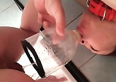 She gets to drink a whole lot of yellow pee