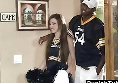 cheerleader interracial team fuck
