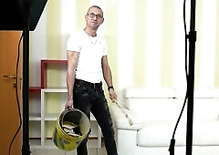 Behind the scene. painter caught red-handed by 2 nymphomaniac beauties. Full movie scene on my OF and Fancentro Page.