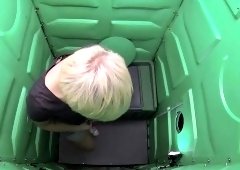 This cutie has fun today in our Porta Potty Gloryhole. She
