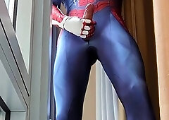 Guyzentai Risky Jack Off in Lycra Spandex & Spends His Time Exhibitionistly