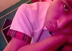 Amateur gay twink takes on an Asian bareback experience