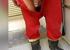 nlboots - just boots and indecent red union dress