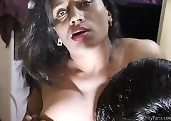 Big tits mature Indian trans romance blowjob POV