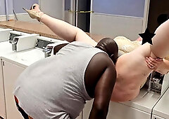 The Service Technician Arrived To Repair The Laundry Machines But He Thought Servicing Me Was A Better Idea