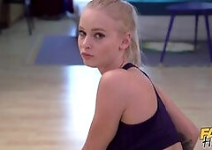 Two sneaky jerks with big cocks fuck a horny teen in threesome! FULL SCENE