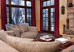 Large boobed TS latin chick fucking her tranny oriental GF