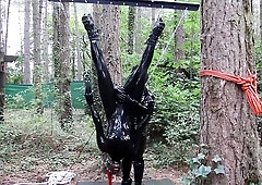 Mistress-her Rubber Slavegirl In Extreme Bondage