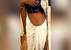 Indian Desi Village Tamil Dusky Housewife Wearing Hot Saree Infront Of Her Cuck Hubbys Close Friend On The Hotel