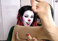 Measuring, tiny penis, clown