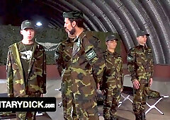 Military Pecker - Intimate Frank Bauer Gets Jammed With Numerous Latino Lollipops In The Army Camp