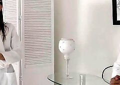 Transbabe Korra gives massage and a blowjob