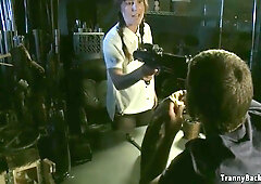 Shemale Gets Blowjob From Submissive Man 5 Min