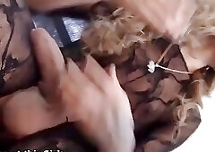 Masturbating Trap Ts Pulls Her Cock Out