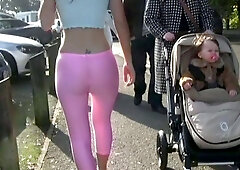 Nice amateur ass in black and white panties