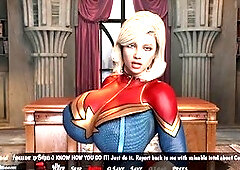 Opening up her juicy muff wide for some animated fun