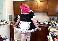 I lost a wager and now I get to be my wife's sissy maid for a week. This babe left a large mess for me to clean up and domina is very stern when 