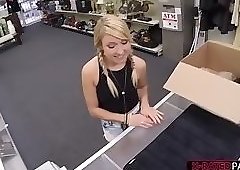 Hot Blonde Babe gets fuck in doggy style