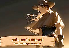 Solo male enjoys some loud moaning action