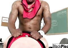 Sexy teacher Kelli gets an interracial screw from her student