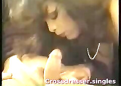 Cute vintage TS maid has a sex with her host