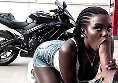Charming ebony angels let anyone who beats 'em in a ranal sex 'em[AI]