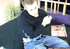 Straight punk dude tugging his big dick