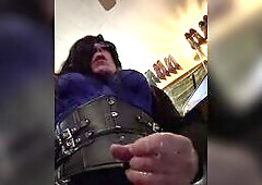 The sluttiness is on full display here with Dee Gals, Always hoping to impress u with sheer ebony silk, elevated in Louboutin “So Kate” ebony pate